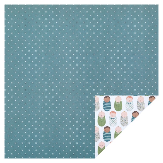 Baby Boy Double-Sided Cardstock Paper by Recollections&#x2122;, 12&#x22; x 12&#x22;